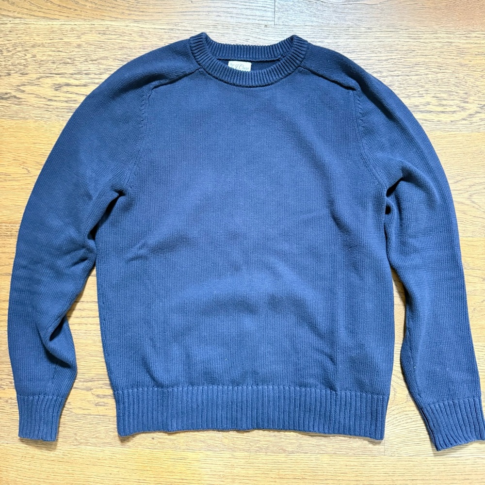 J. Crew Blue Crewneck Sweater Timeless Knit Design